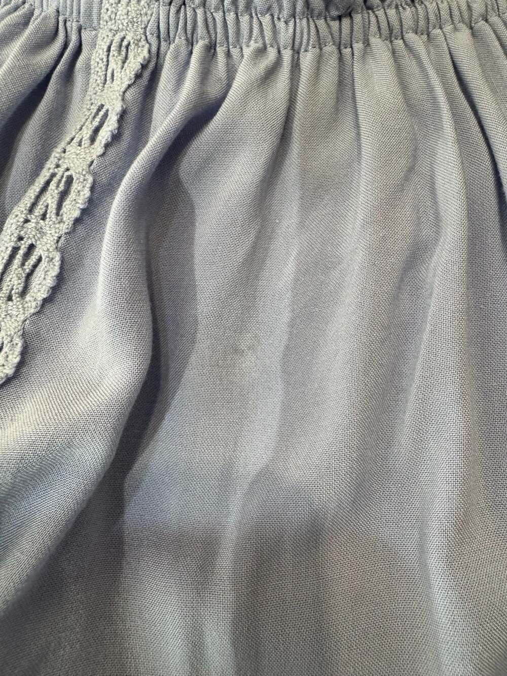 Melissa Paige Women's Blue Boho Peasant Blouse Size L - Picture 4 of 12